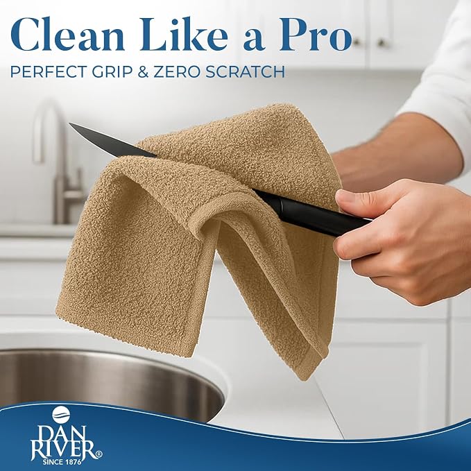 DAN RIVER Kitchen Bar Mops, 16 by 19 Inches, 100% Cotton Super Absorbent - Image 6