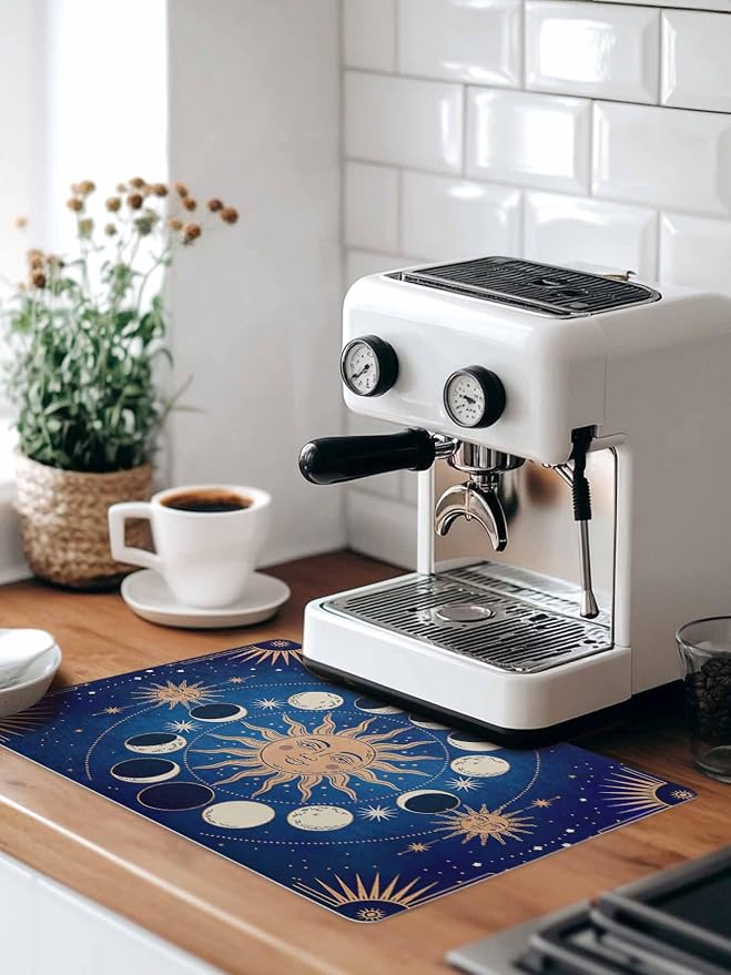Sun Moon Coffee Mat Starry Sky Mystery Tarot Absorbent Bar Mat - Image 9