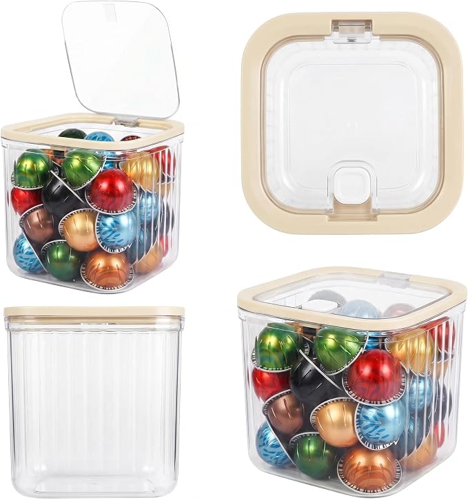 Clear Coffee Pod Holder with Lid, Coffee Pods Storage - Image 5