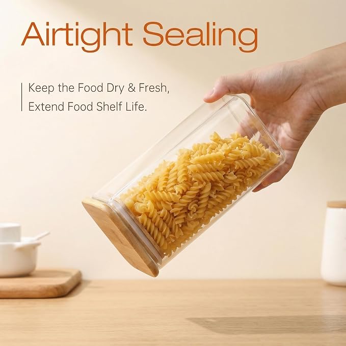 Extra Large Square Glass Flour & Sugar Storage Containers - Image 5