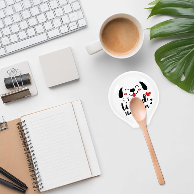 Cute Puppy Coffee Spoon Rest, I Licked the Spoon Coffee Spoon Holder - Image 6