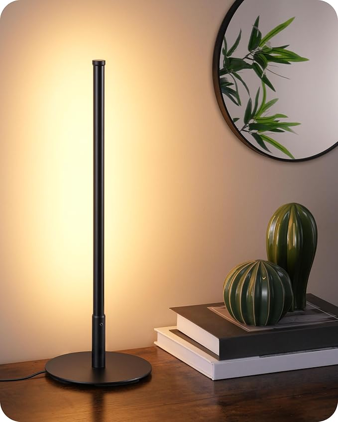EDISHINE Upgraded LED Table Lamp, Stepless Dimmable Bedside Lamp by EDISHINE