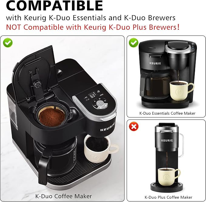 Reusable K-Duo Coffee Filter for Essentials & Brewers, Carafe Basket Filters - Image 2