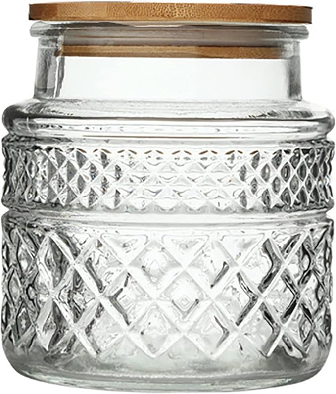Prettidecor Glass Storage Jar, 38 FL OZ, Food Canisters by Prettidecor