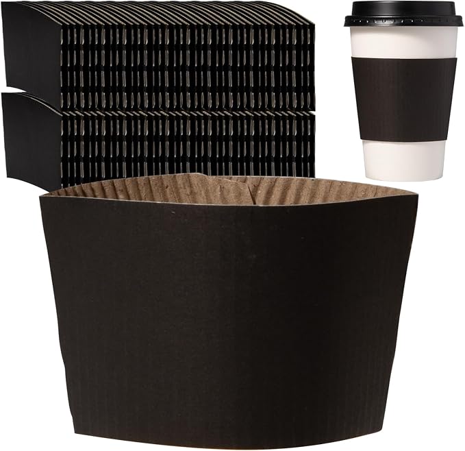 FMP Brands 100 Pack Black Coffee Sleeves by FMPBrands
