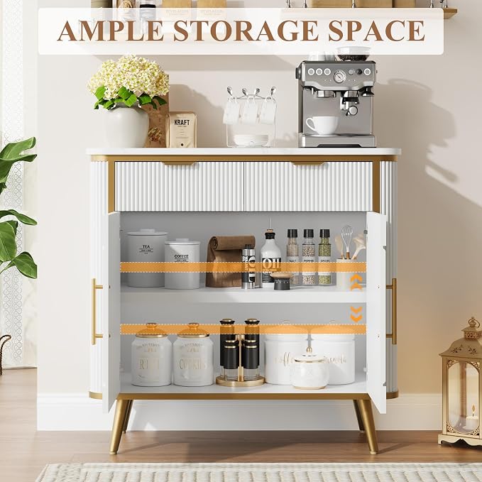 35" Modern Sideboard Buffet - Image 7