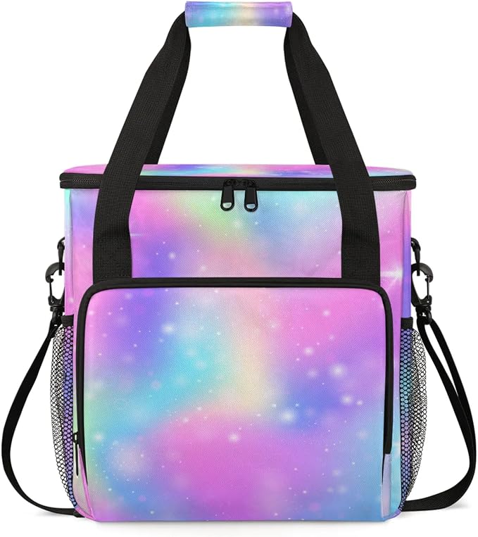 Galaxy Glitter Coffee Maker Carring Bag, Large Insulated Storage Organizer Case by Home