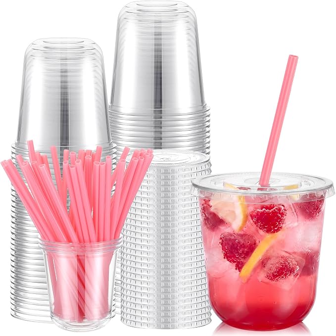 Ziliny 25 Sets Clear Plastic Cups by Ziliny