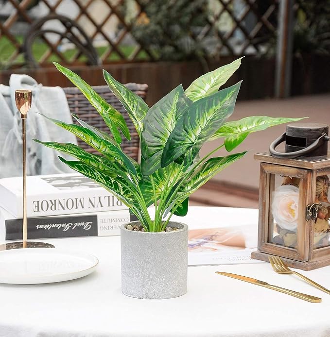 2pcs Fake Plants Medium Artificial Tropical Plants Indoor - Image 5