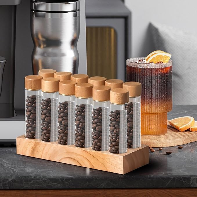 Glass Coffee Beans Storage Containers Single Bean Storage Tubes Coffee Bean - Image 7