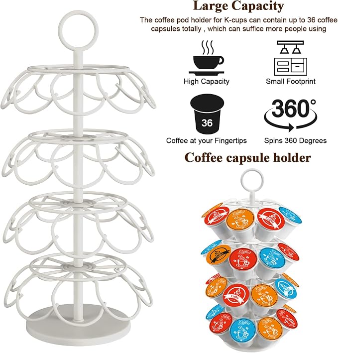 Coffee Pod Carousel Holder, Compatible - Image 3