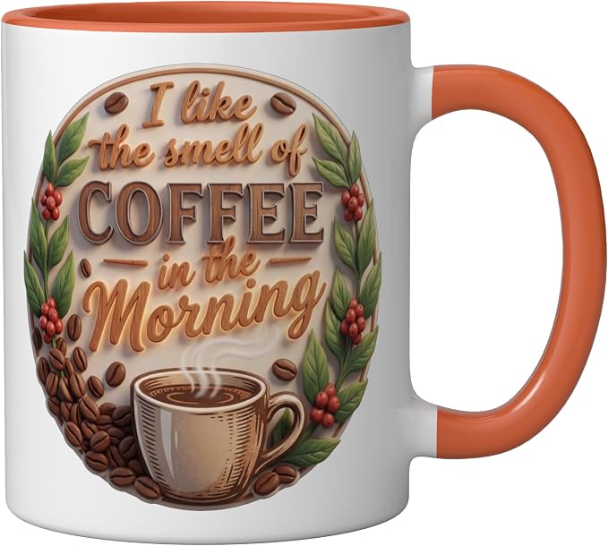 Coffee Smell of Coffee in the morning coffeelover caffeine Ceramic Mug - Image 2
