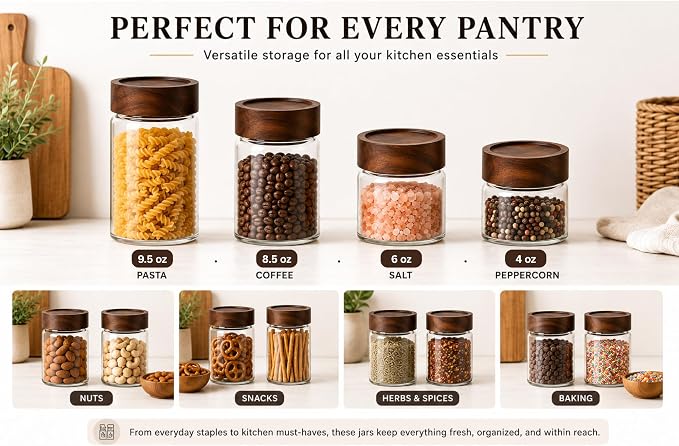 Wide Mouth Glass Storage Jars - Image 3