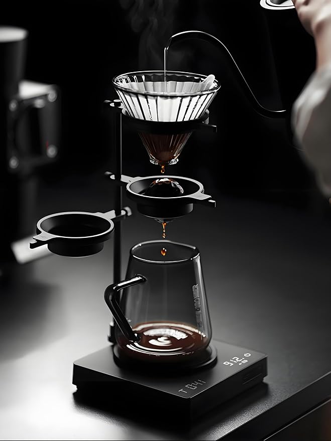 Coffee Dripper Stand with 2 Pcs Espresso Cooling Ball, Height Adjustable Metal - Image 3