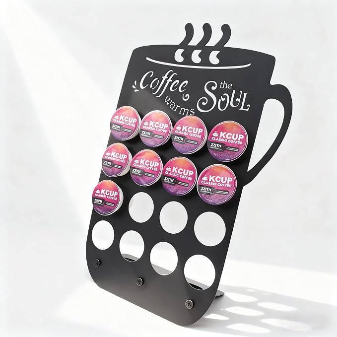 Metal K Cups Coffee Pod Holder, 19 Pods Holder Display, Coffee Bar Organizer by Unknown