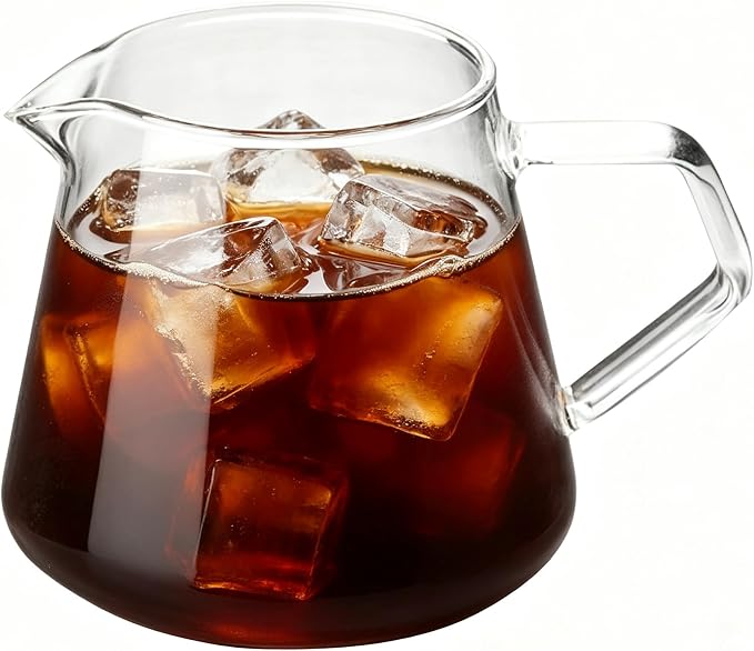 Clear Glass Coffee Server 650ml Hand Pour Carafe Pitcher by Unknown