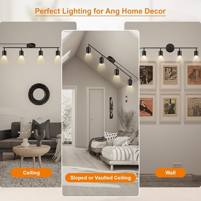 Plug in Track Lighting LED, Track Lighting Fixtures Ceiling, Plug in Wall Light - Image 6