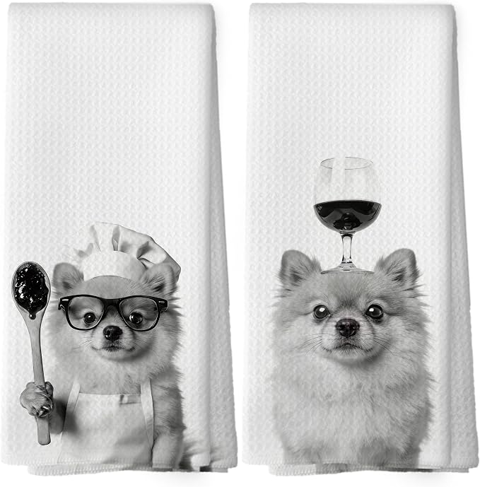 Funny Pomeranian Hand Towels, Pomeranian Gifts by XPH
