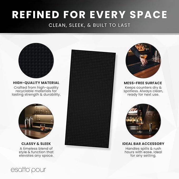 Esatto 12" x 6" Professional Service Mat, Restaurants, Counter Top Dish Drying - Image 4