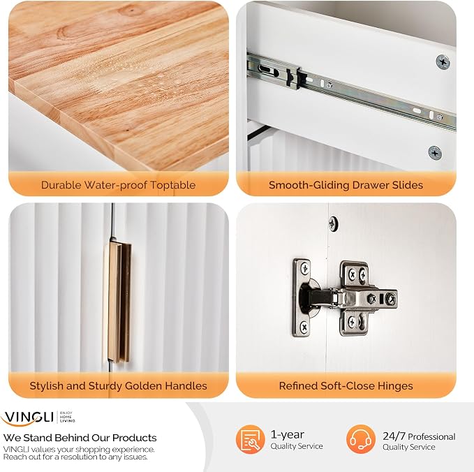 VINGLI Kitchen Island Cart - Image 9