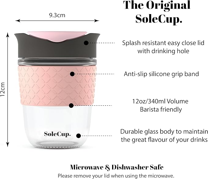 Reusable Strengthened Glass Travel Cup - Image 2