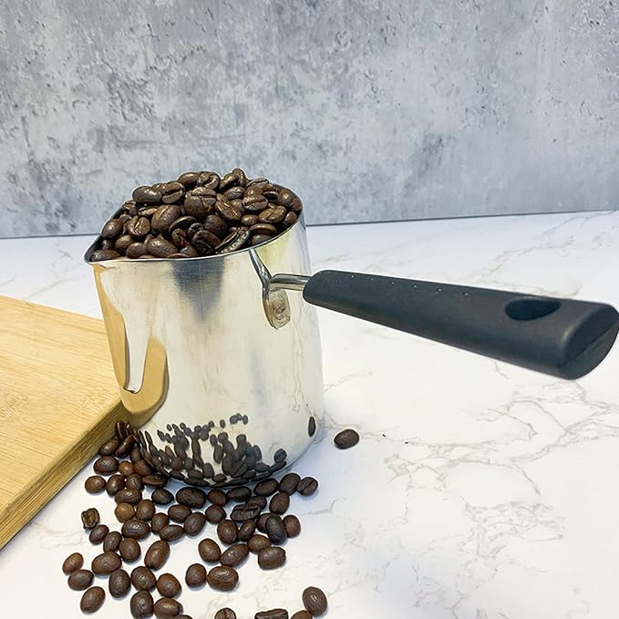 Classics Turkish Coffee Pot, 21oz/600ml Stainless Steel Milk Frothing Jug Long - Image 6
