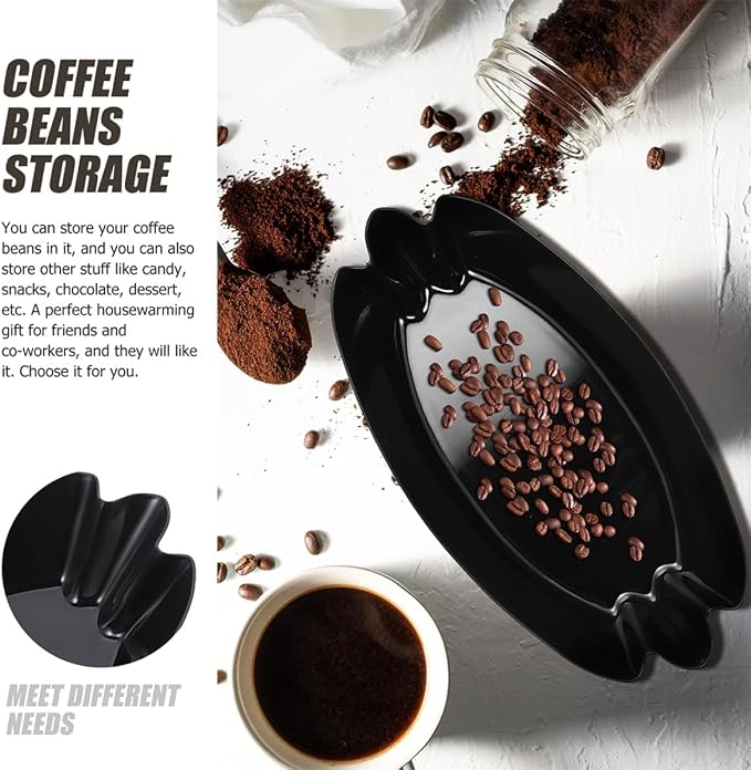 NUOBESTY 2pcs Coffee Bean Sample Tray 500g Black Reusable Toasted Bean Display - Image 8