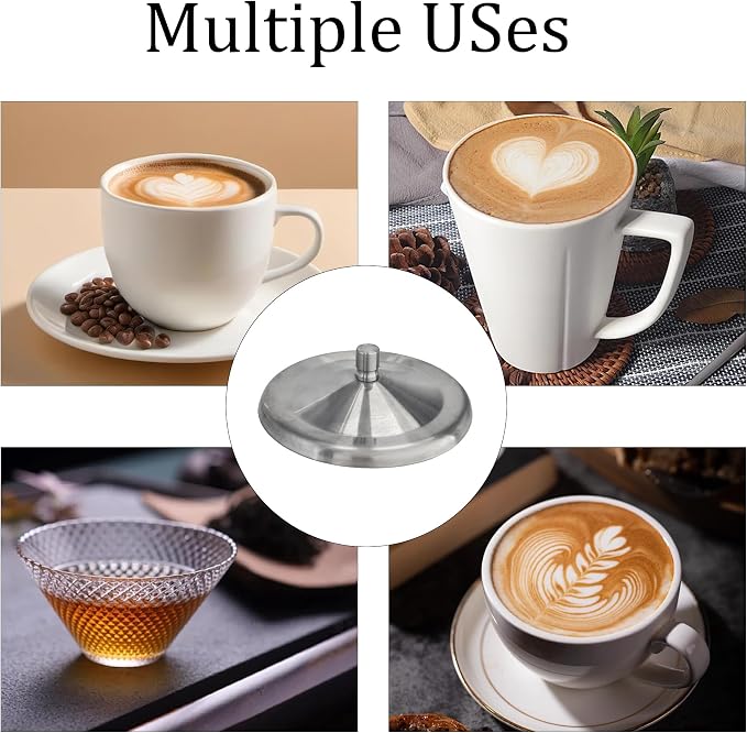 4 Inch Stainless Steel Cup Lid, Round Coffee Tea Mug Cover Dustproof Water Cup - Image 6