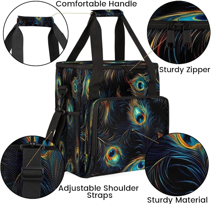 Peacock Feather Coffee Machine Bag Compatible - Image 6