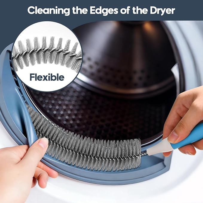 Dryer Vent Cleaner Kit 5 Pcs, Refrigerator Coil Cleaning Brush, Sewer Set Brush - Image 4