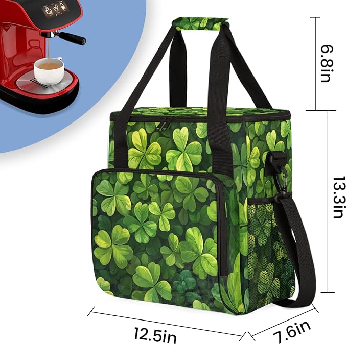 St.Patrick's Day Coffee Maker Travel Bag, Portable Storage Tote Bag - Image 2