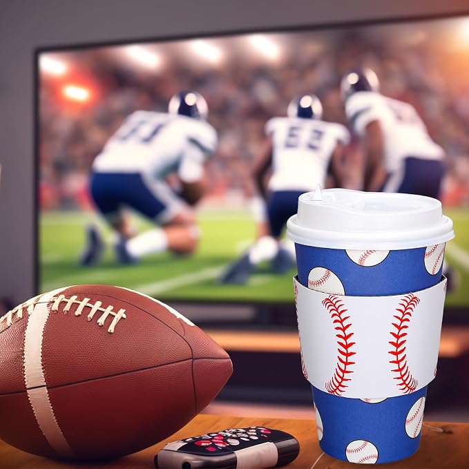 Whaline 50 Set Baseball Disposable Coffee Cups - Image 6