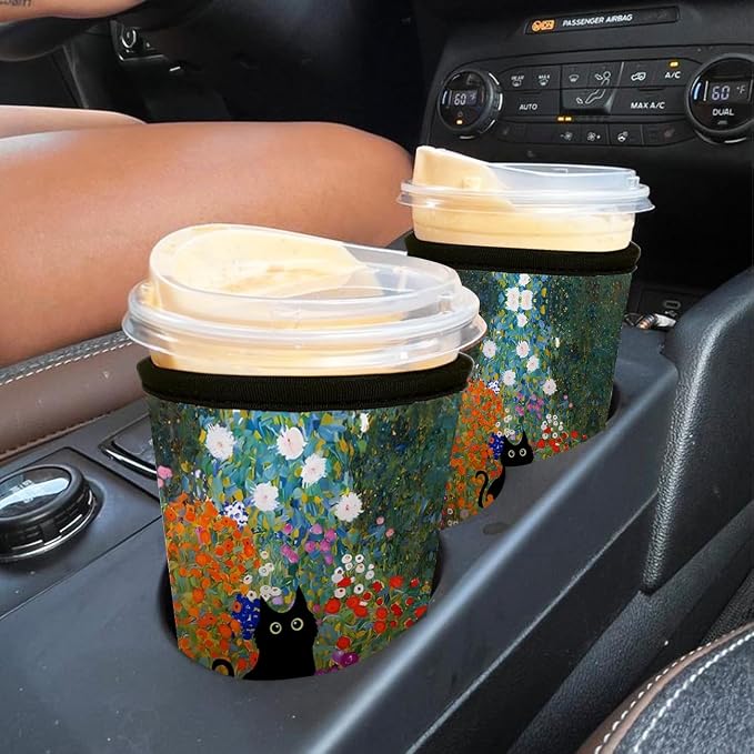 Reusable Insulated Neoprene Iced Coffee Cup Sleeve, Durable Drink Sleeve - Image 4