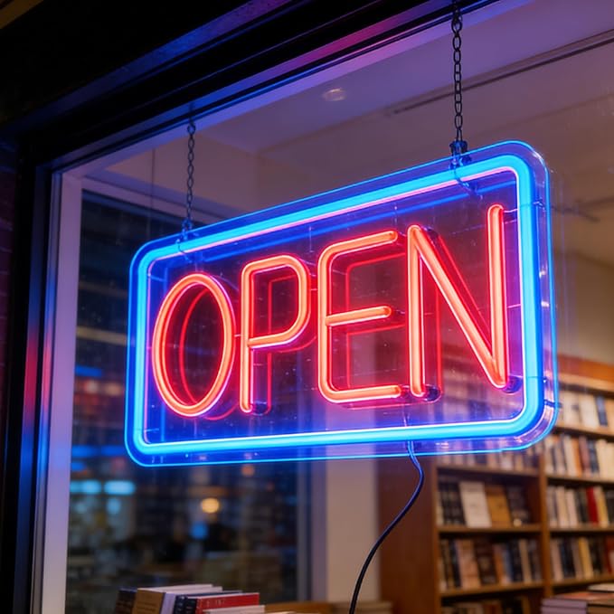 Open Signs for Business, Neon Open Sign Led, 16.5"x 9", - Image 6