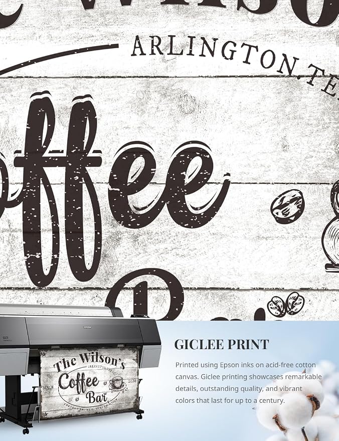 IPIC - Custom Coffee Bar Sign, Large Personalized Canvas Wall Art - Image 6