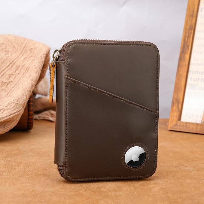 Polare Leather Pilot Wallet Passport Holder RFID Blocking Tri-fold Travel Cover - Image 3