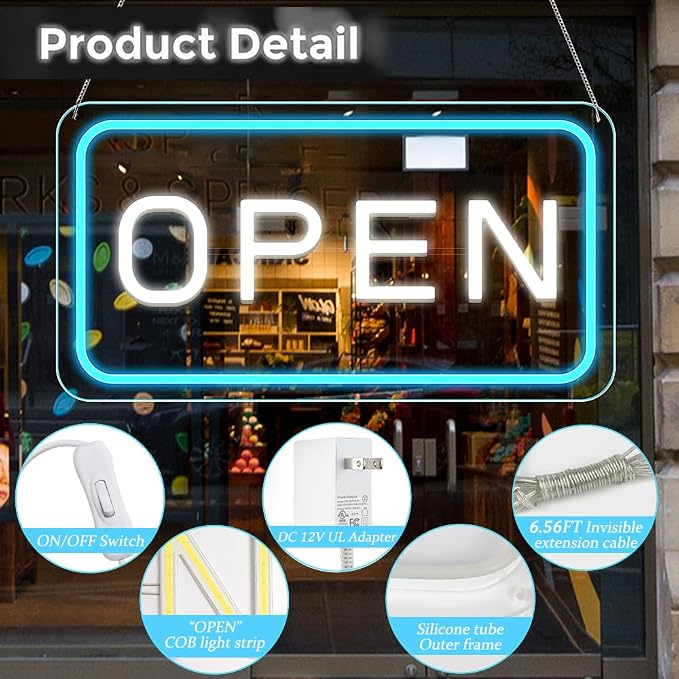 Open Signs for Business, Bright COB Chip LED Open Sign - Image 5