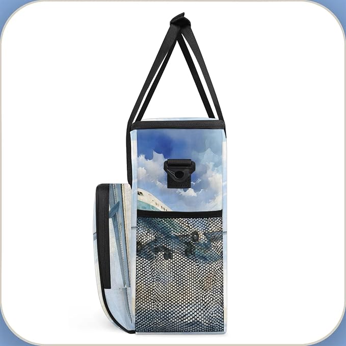 Airplane Flying Coffee Maker Carring Bag, Large Insulated Storage Organizer - Image 4