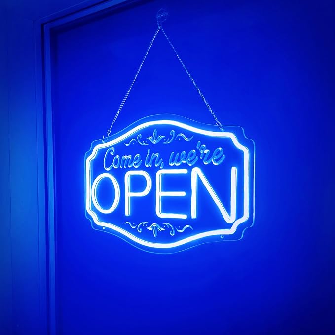 LED Neon Come In We're Open Sign by Unknown