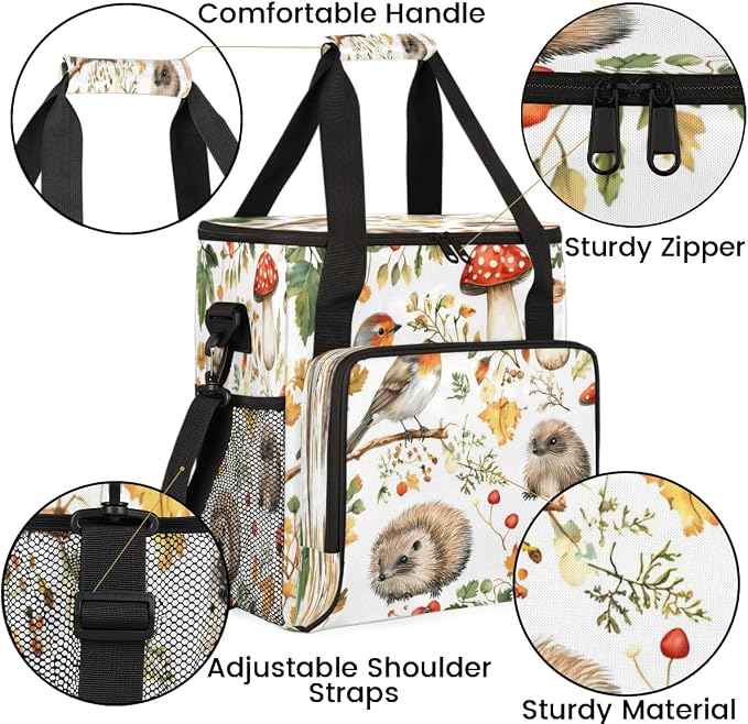 Hedgehog Mushroom Bird Coffee Machine Bag Compatible - Image 6