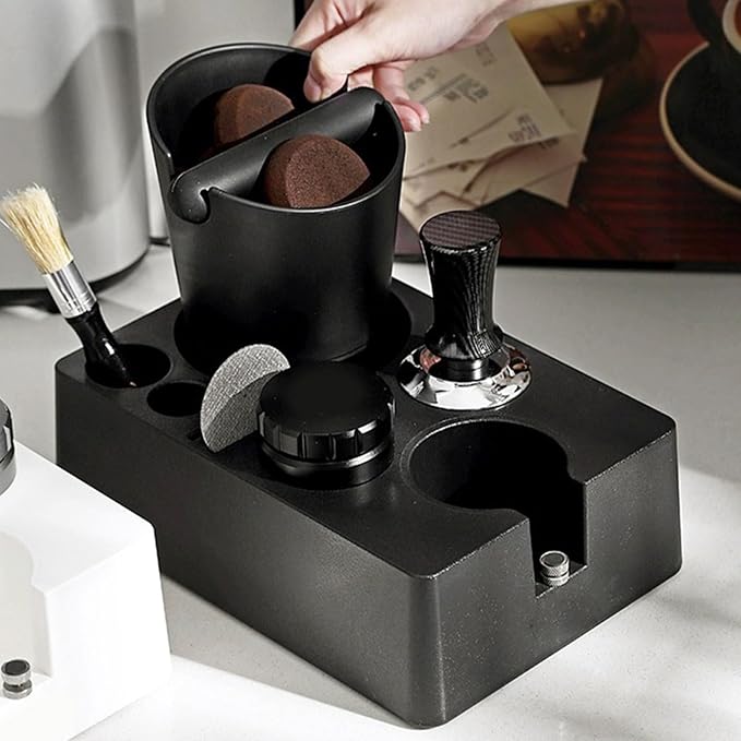 Portafilter Rack Coffee Distributor Holder Tamper Stand Adjust Height Tamping - Image 4