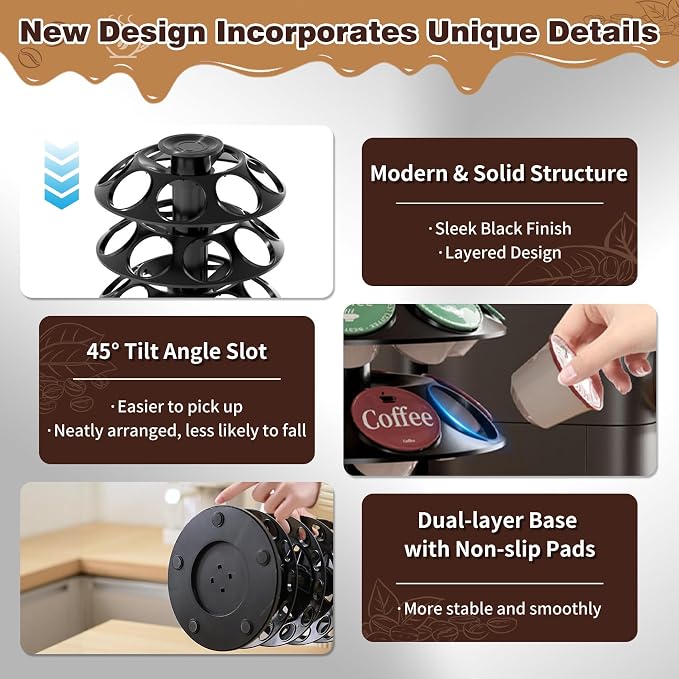 K Cup Holder, Coffee Pod Carousel Holder - Image 5
