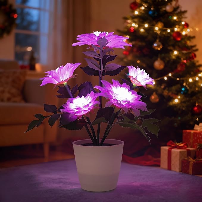 Artificial Sunflower Flower Lamp, Anniversary Christmas Birthday Gifts by Hibeauti