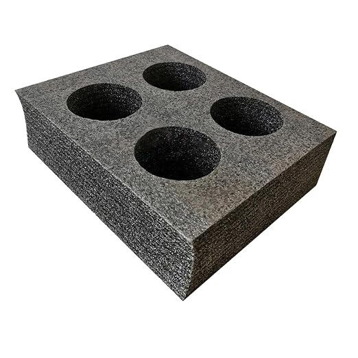 Foam Drink Carrier Tray, 4-Hole Reusable Cup Holder by JISADER