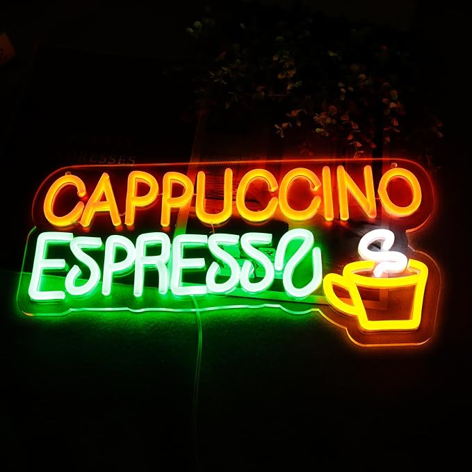 Balanar Cappuccino Espresso Neon Signs Beer Bar Sign Led Lights - Image 2