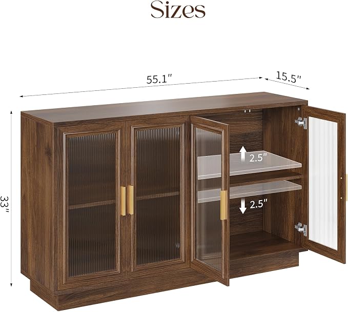 Sideboard Buffet Cabinet with Storage - Image 2