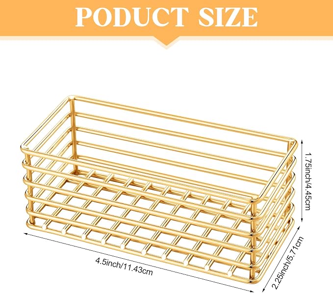 Oudain 2 Pcs Sugar Packet Basket Sugar Packet Rack Small Caddy Iron Organizer - Image 4