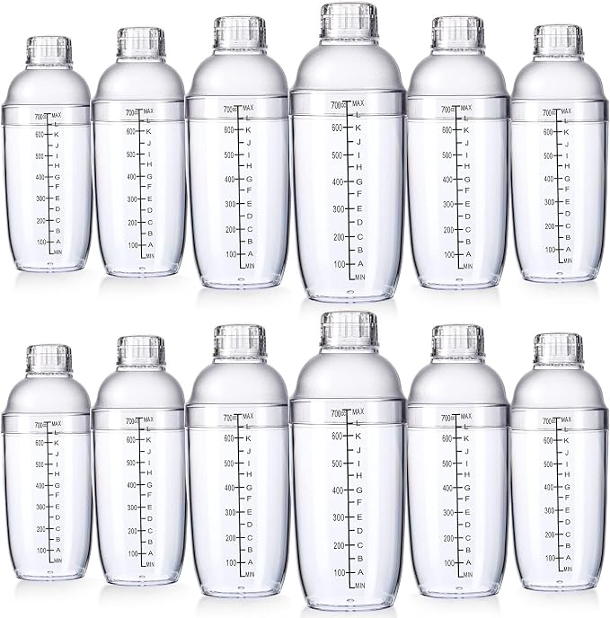 Lallisa 12 Pcs Plastic Cocktail Shaker Drink Mixer by Lallisa