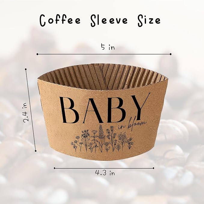 20 Counts A Baby Is Brewing, Coffee Cup Sleeves - Image 2