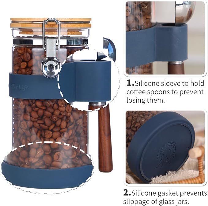 KKC 40oz Airtight Glass Coffee Canister - Image 6